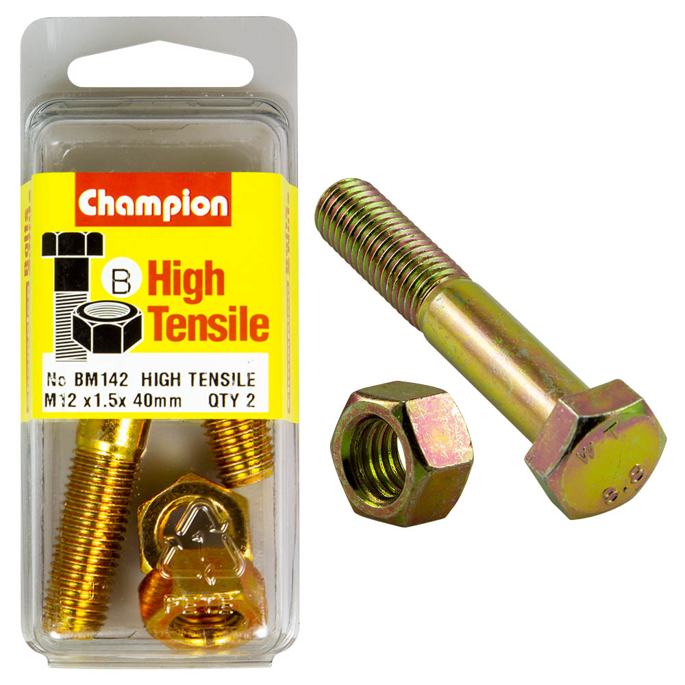 Champion High Tensile M12 x 1.5 x 40mm