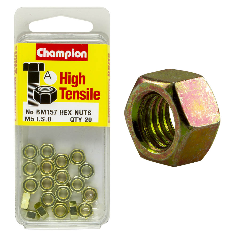 Champion High Tensile M5 Hex Nut