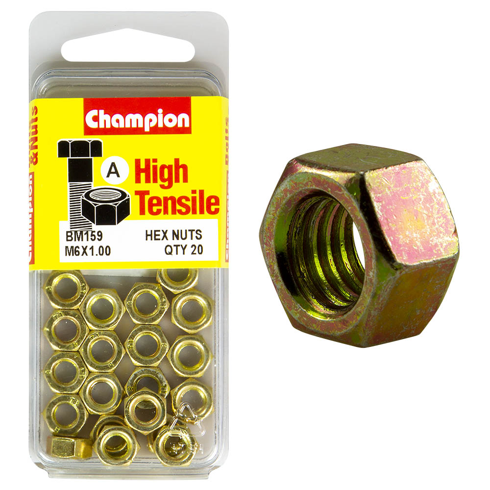 Champion High Tensile M6 x 1.00 Hex Nut