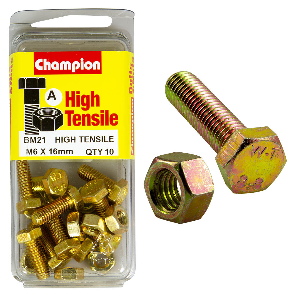 Champion High Tensile M6 x 16mm