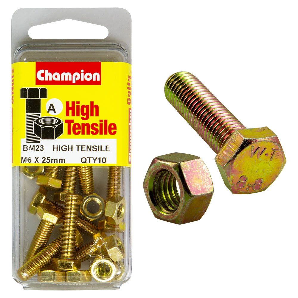 Champion High Tensile M6 x 25mm