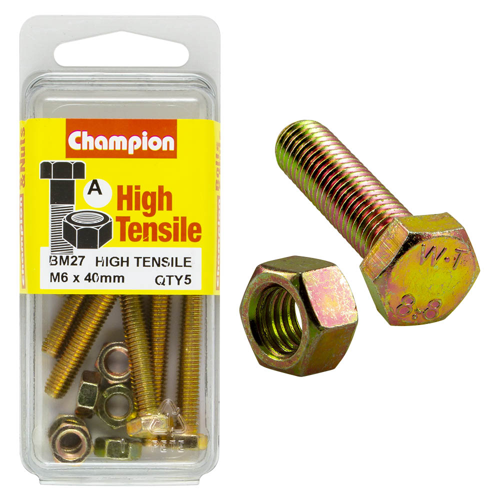 Champion High Tensile M6 x 40mm