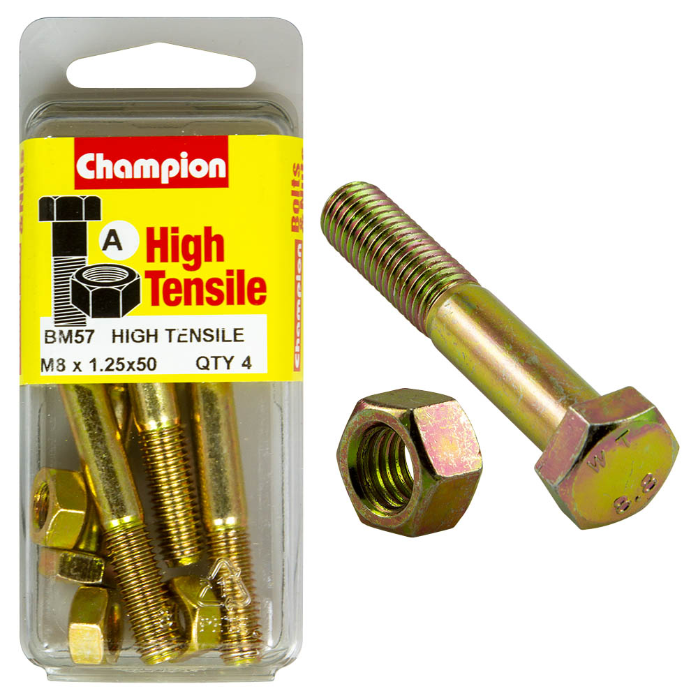 Champion High Tensile M8 x 1.25 x 50mm