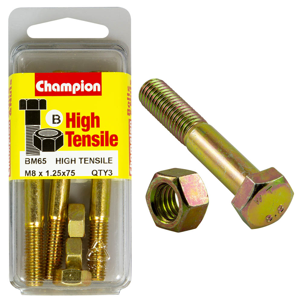 Champion High Tensile M8 x 1.25 x 75mm