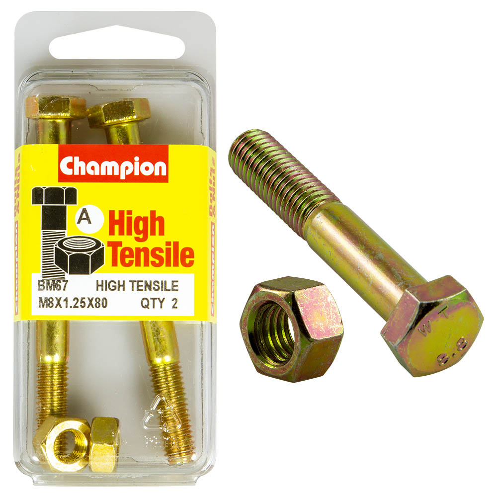 Champion High Tensile M8 x 1.25 x 80mm