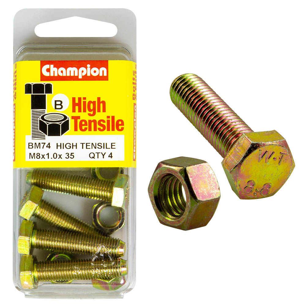 Champion High Tensile M8 x 1.0 x 35mm