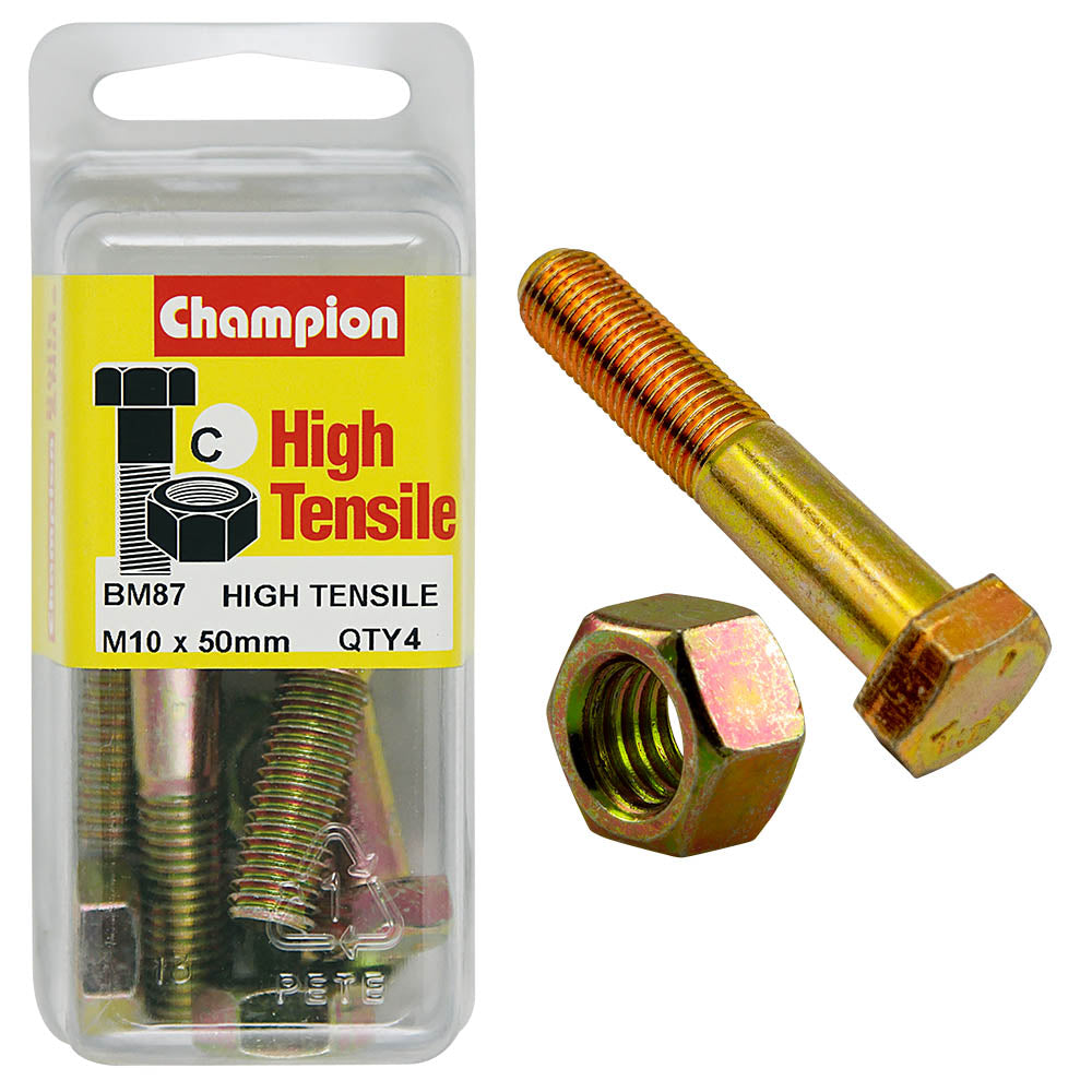 Champion High Tensile M10 x 50mm