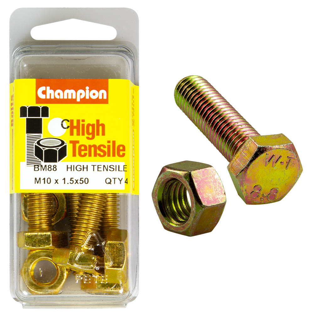 Champion High Tensile M10 x 1.5 x 50mm