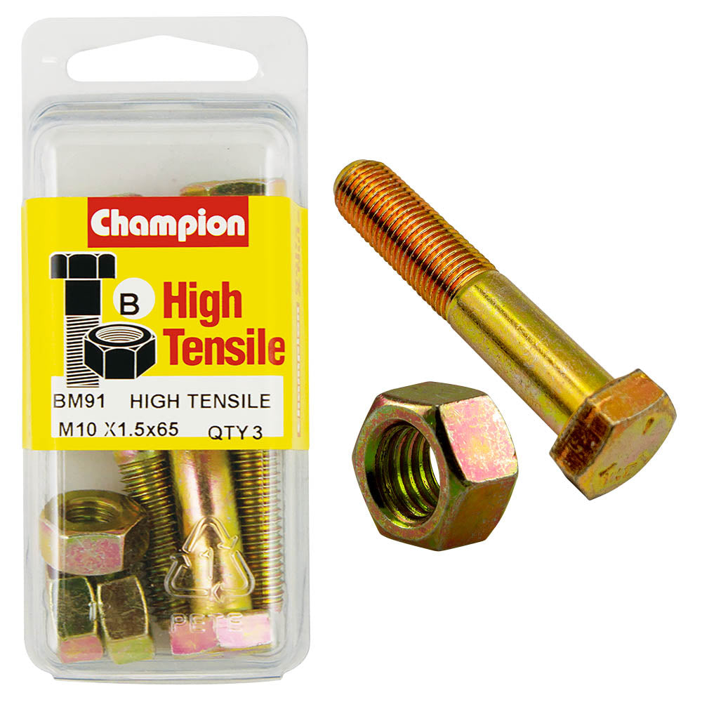 Champion High Tensile M10 x 1.5 x 65mm