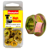 Champion High Tensile M8 x 1.25mm Flange Nuts