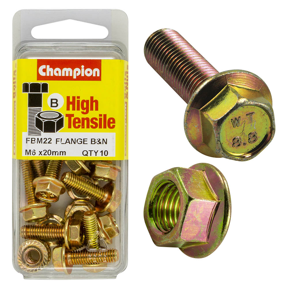 Champion High Tensile M6 x 20mm Flange