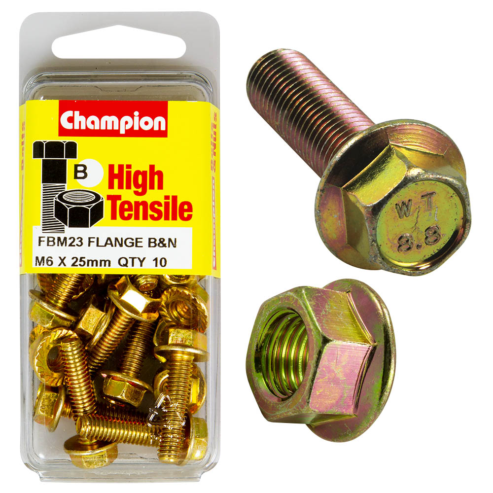 Champion High Tensile M6 x 25mm Flange