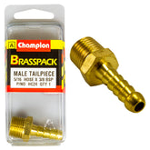 HOSE TAIL – STRAIGHT – MALE – BRASS – 5/16 x 3/8″ HC24