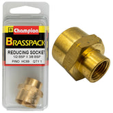 HEX REDUCING SOCKET – BRASS – 1/2 to 3/8″ HC69