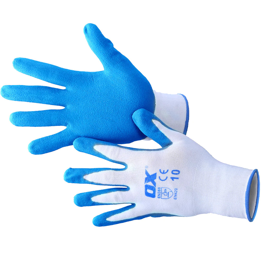 OX POLYESTER LINED NITRILE GLOVE