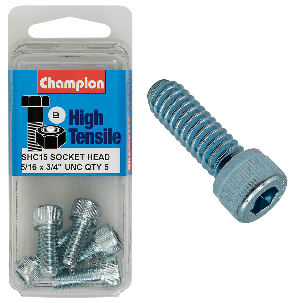 Champion High Tensile 5/16 x 3/4 UNC Socket Head