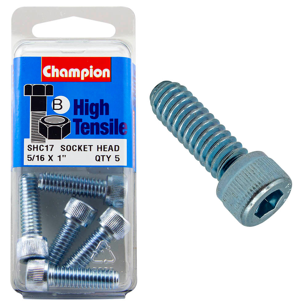 Champion High Tensile 5/16 x 1'' UNC Socket Head