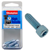 Champion High Tensile 1/4 x 3/4 UNC Socket Head