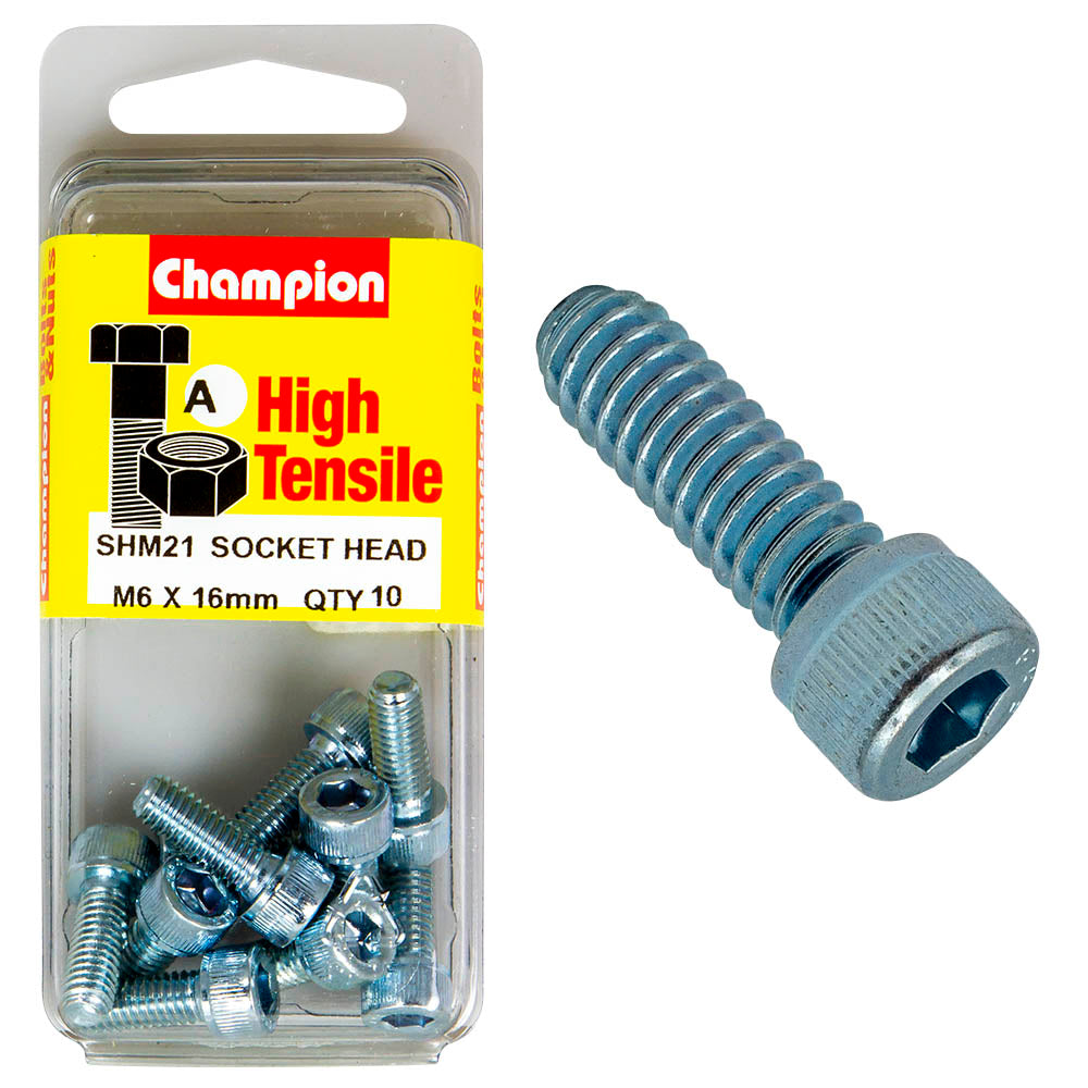 Champion High Tensile M6 x 16mm Socket Head