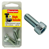 Champion High Tensile M6 x 25mm Socket Head