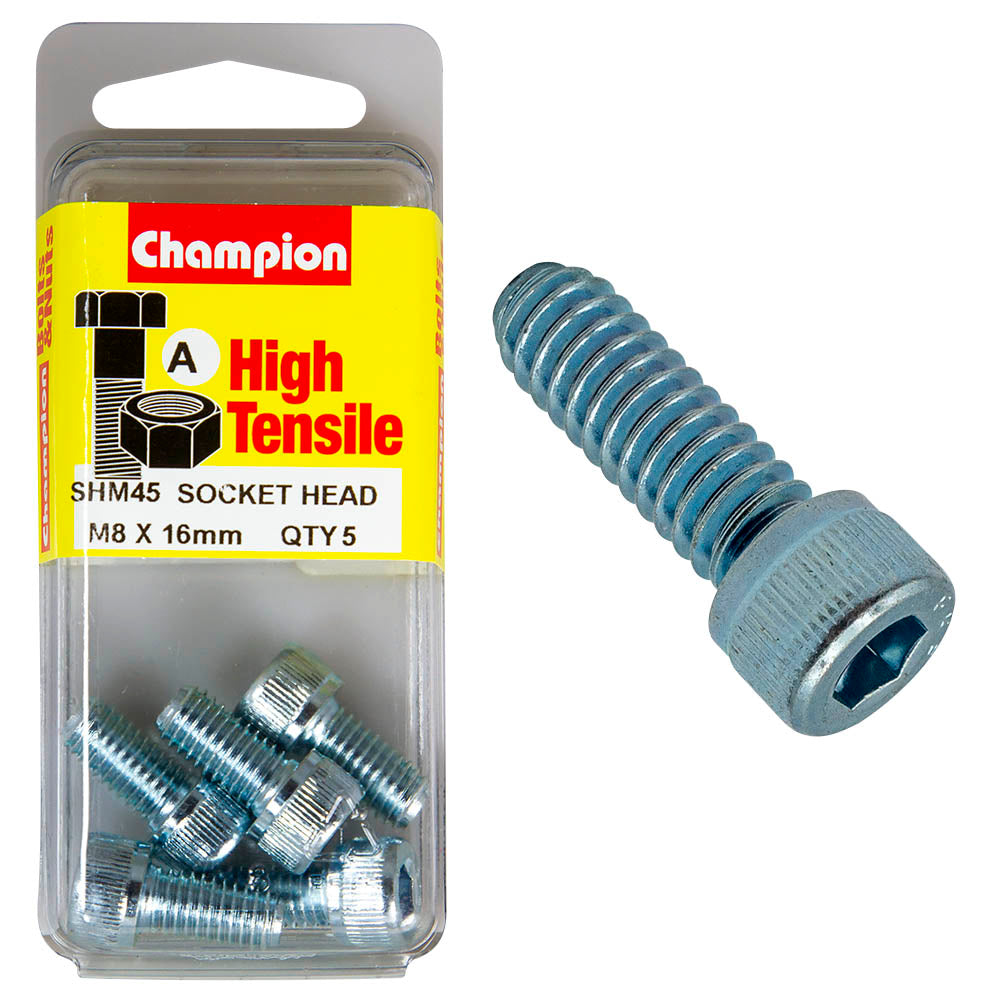 Champion High Tensile M8 x 16mm Socket Head