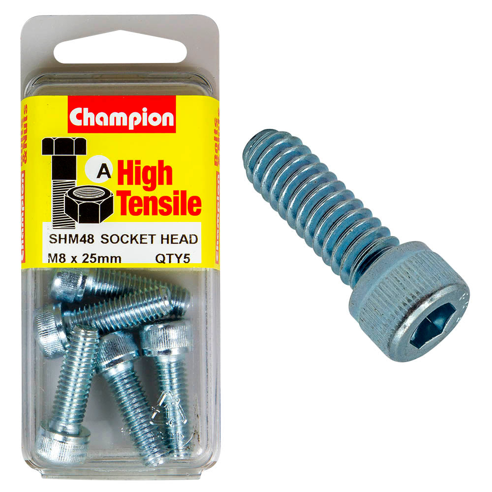 Champion High Tensile M8 x 25mm Socket Head