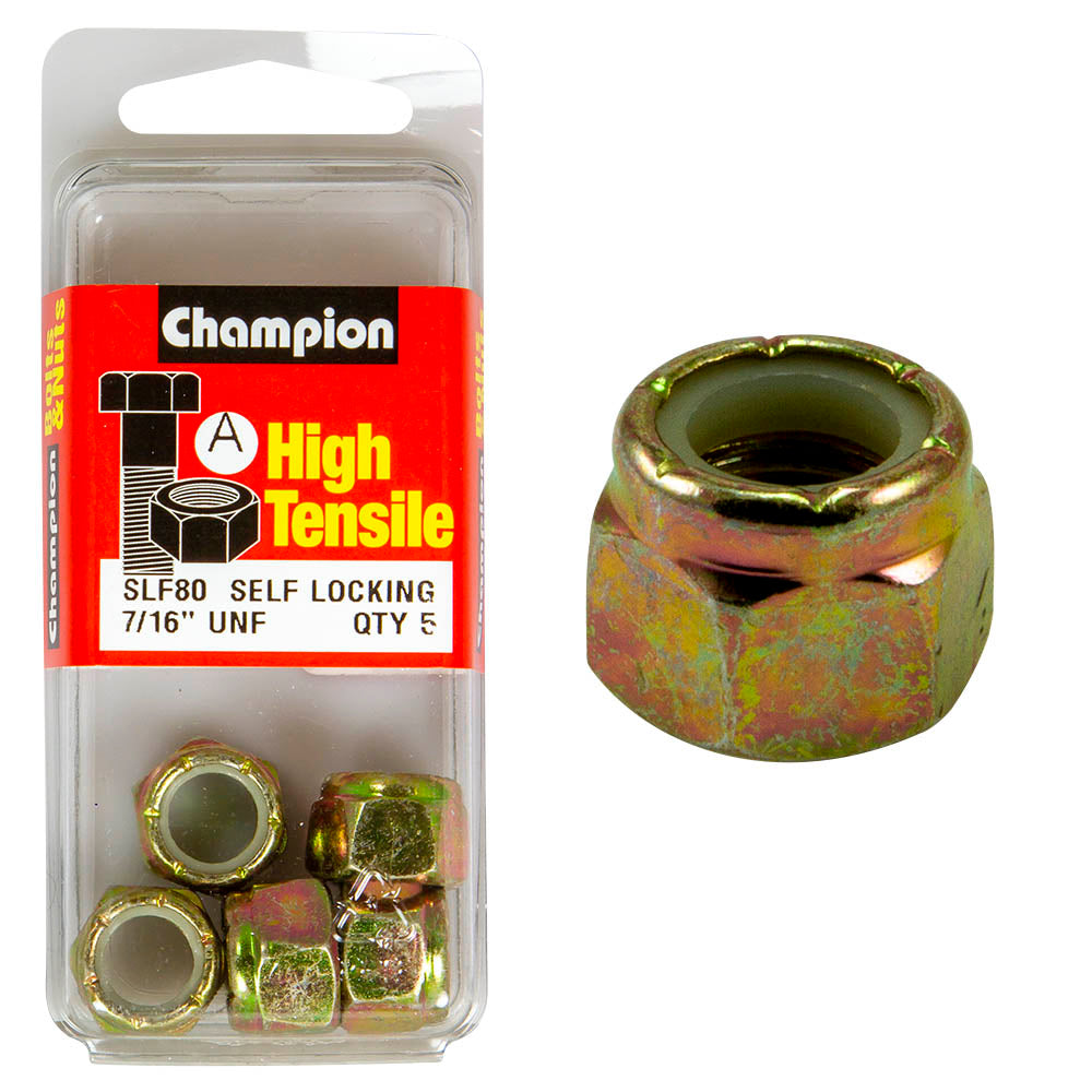 Champion High Tensile 7/16'' UNF LOCKNUT