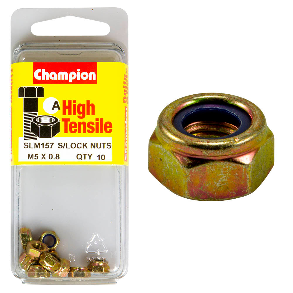 Champion High Tensile M5 x 0.8 Nylock