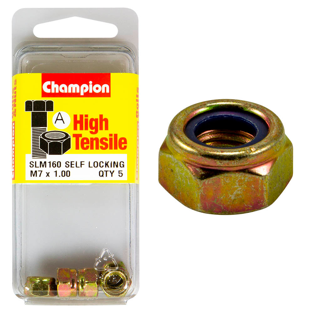 Champion High Tensile M7 x 1.00mm Locknut