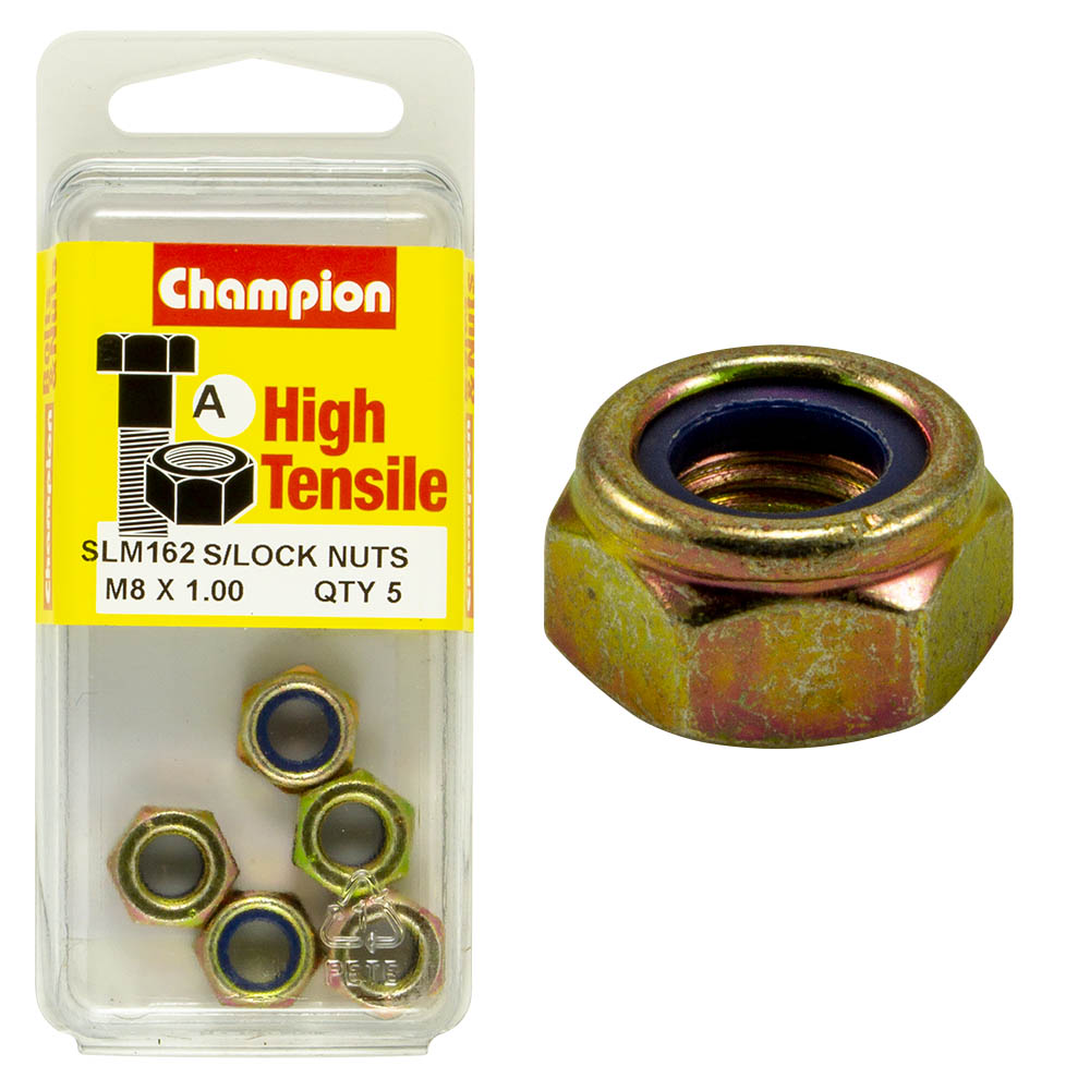 Champion High Tensile M8 x 1.00mm Locknut