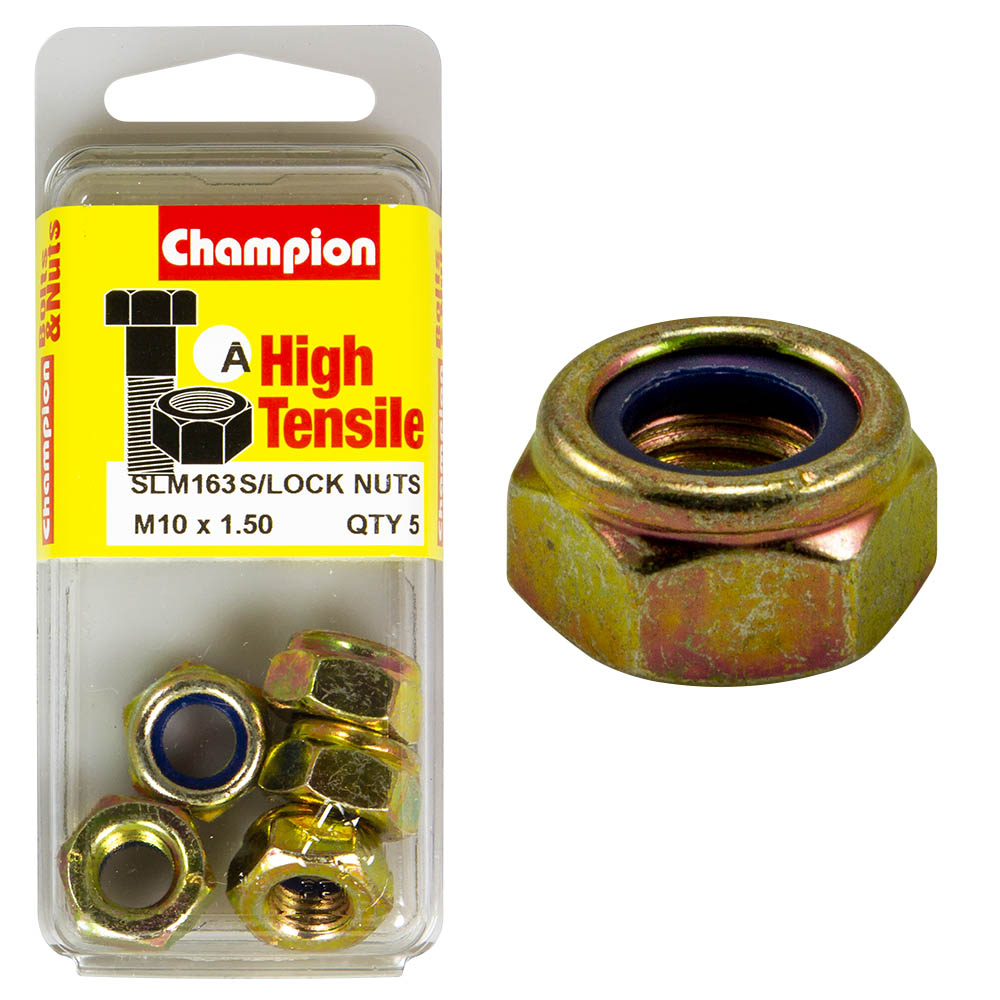 Champion High Tensile M10 x 1.50mm Nylock