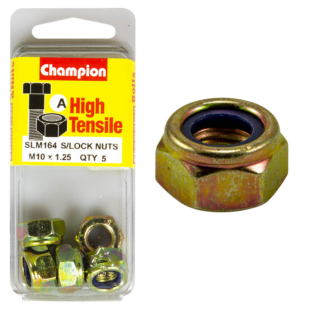 Champion High Tensile M10 x 1.25mm Locknut