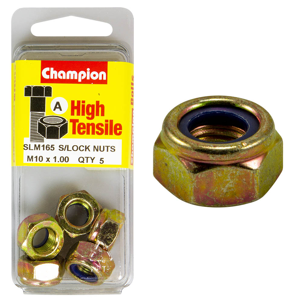 Champion High Tensile M10 x 1.00mm Locknut