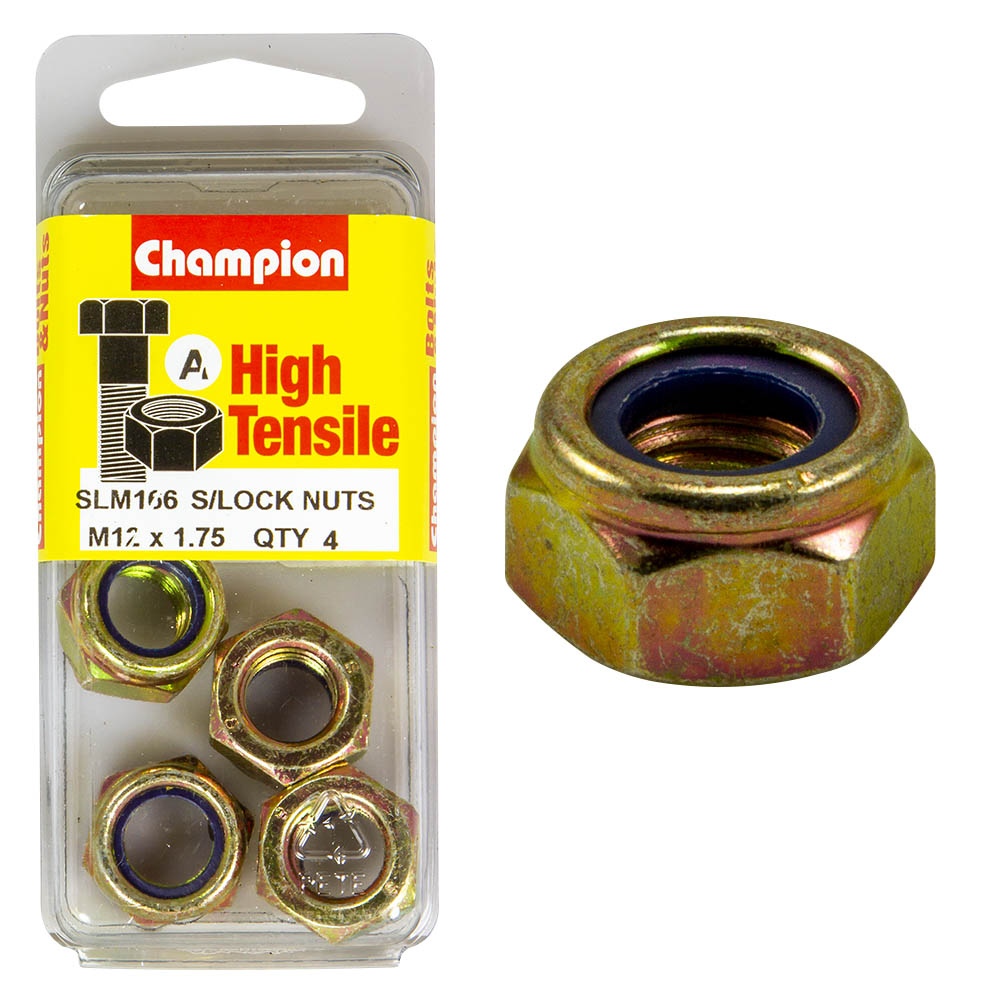 Champion High Tensile M12 x 1.75mm Nylock