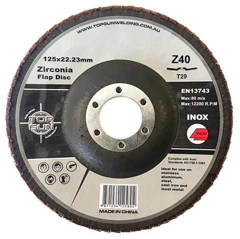 Top Gun Zirconia Flap Disc 5" 40 Grit 1PC