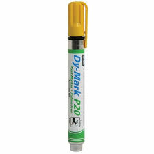 Dy-Mark P20 Paint Marker Reversible Bullet/Chisel Tip YELLOW