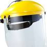 Yellow browguard with clear visor