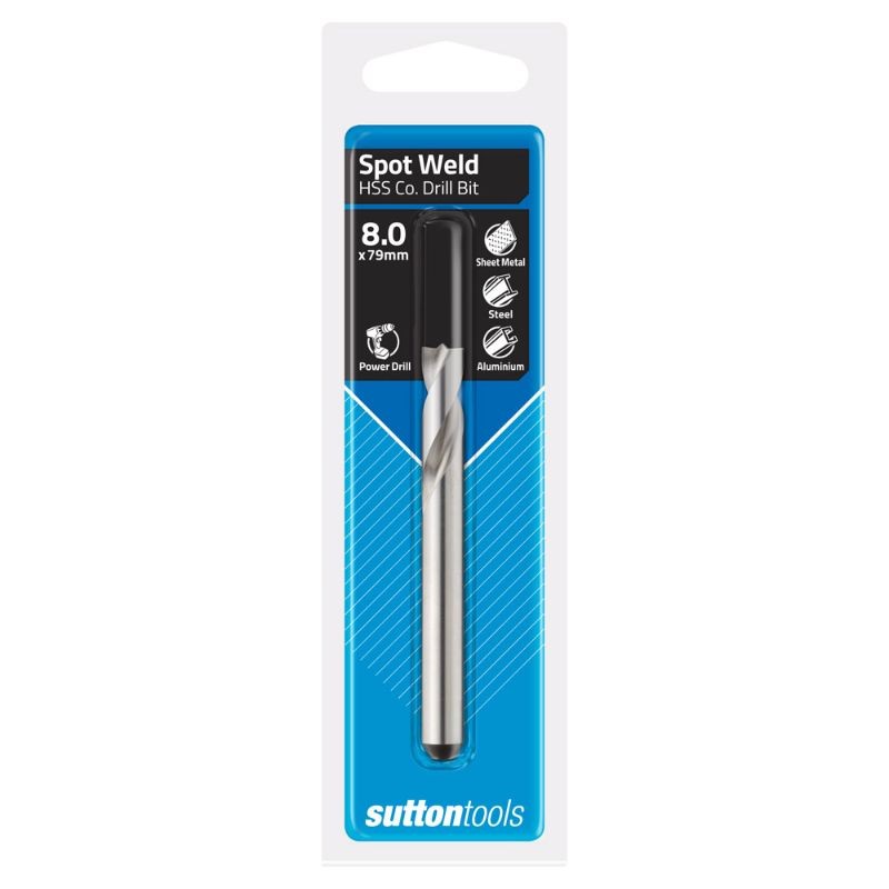 SUTTON  TOOLS 8.0 X 79MM HSS-COBALT SPOT WELD DRILL BIT