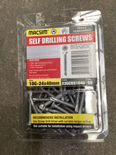 10G-24x40mm Self Drilling Screws - csk self embedding head