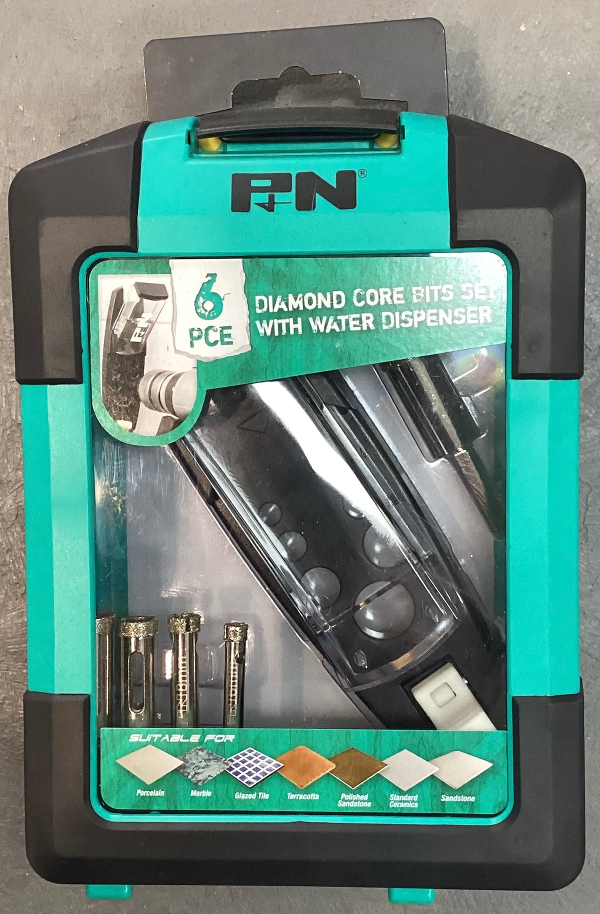 6pce Diamond Core Bits Set with Water Dispenser