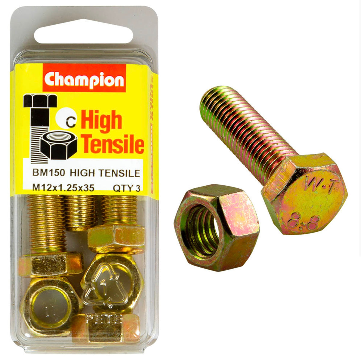 Champion High Tensile M12 x 1.25 x 35mm