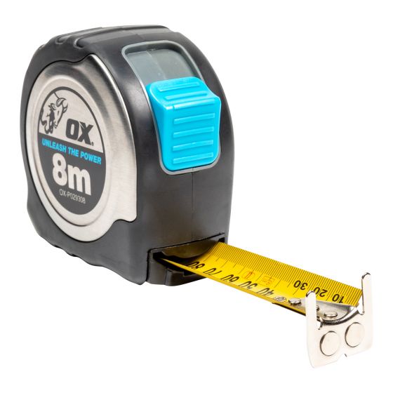 OX STAINLESS STEEL 8M TAPE MEASURE